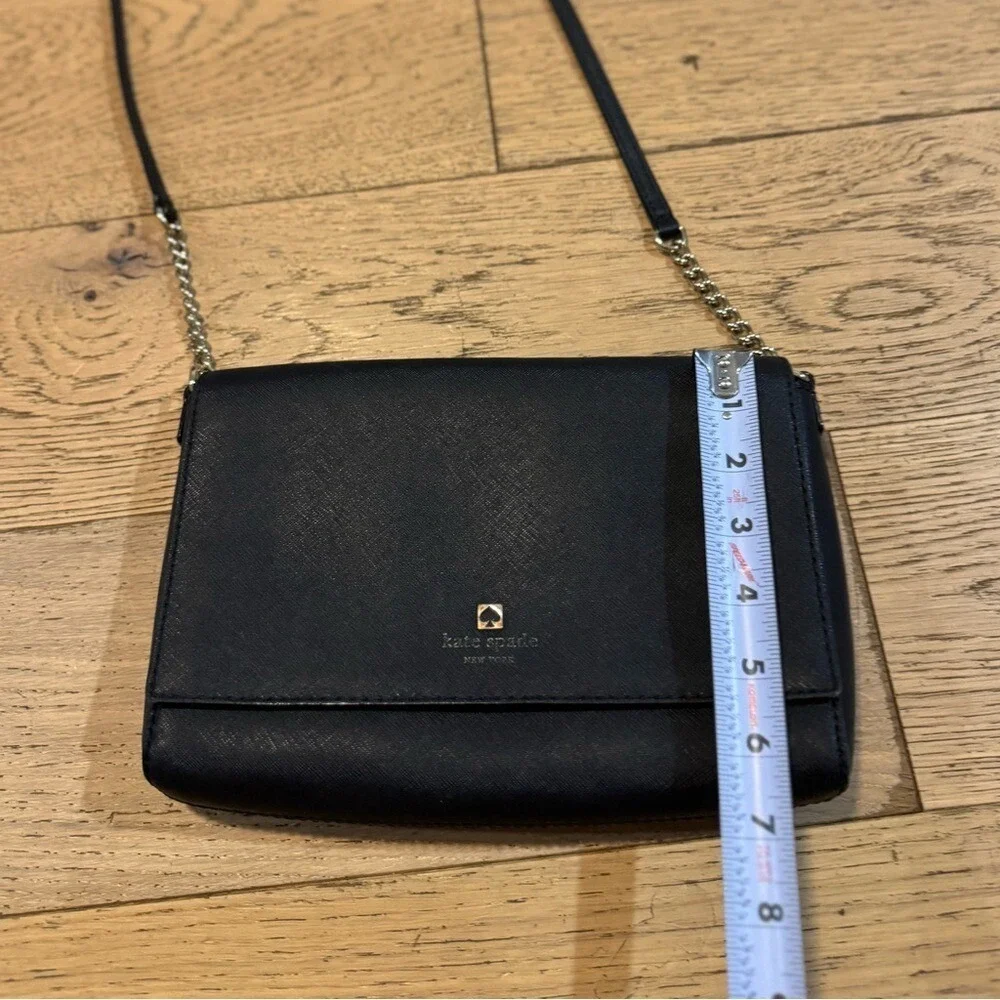 Kate Spade Saffiano Black Leather Crossbody‎ Purse